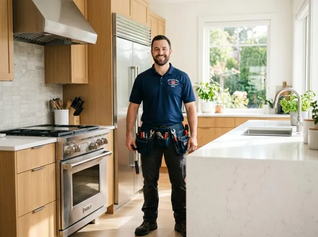 Appliance Repair Hero technician in a Bonita Springs, FL kitchen after an appliance repair